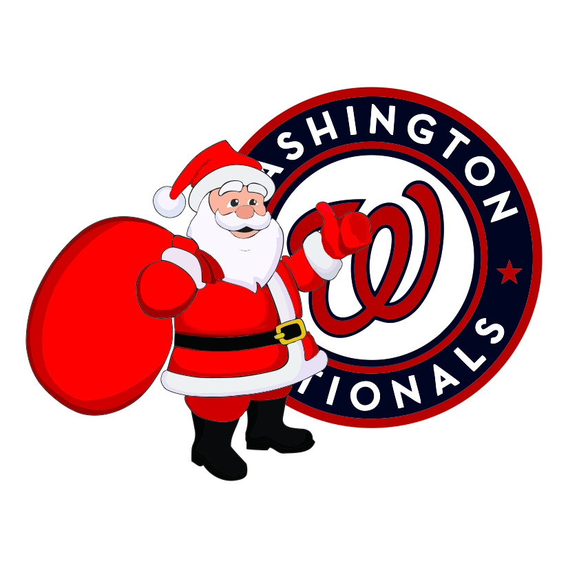 Washington Nationals Santa Claus Logo iron on paper